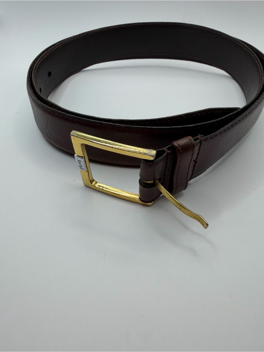 Yves Saint Laurent Vintage Belt size 38 gold buckle